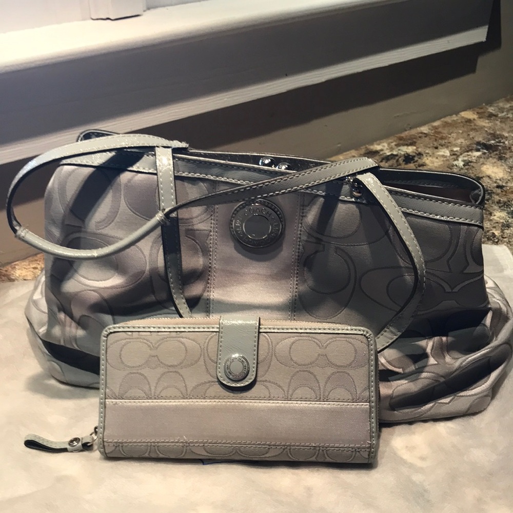 Coach satchel purse set